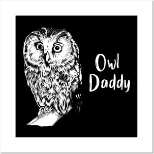 Owl lover - owl dad Posters and Art